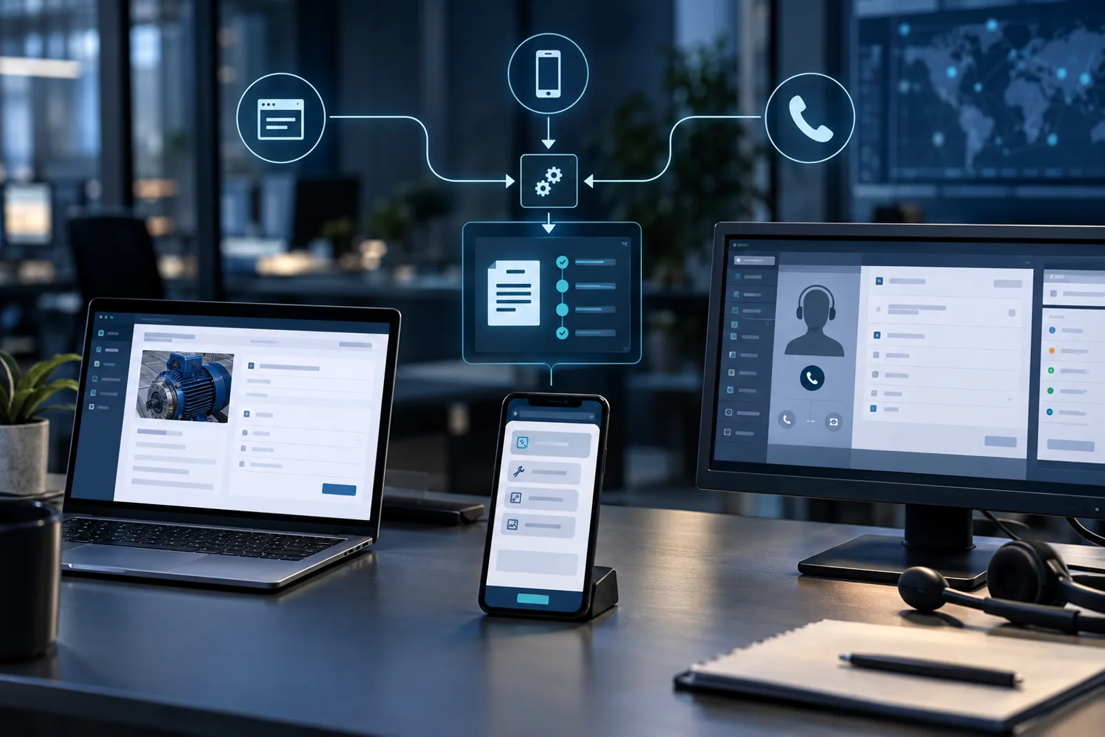Canais digitais B2B integrados a um fluxo estruturado de atendimento