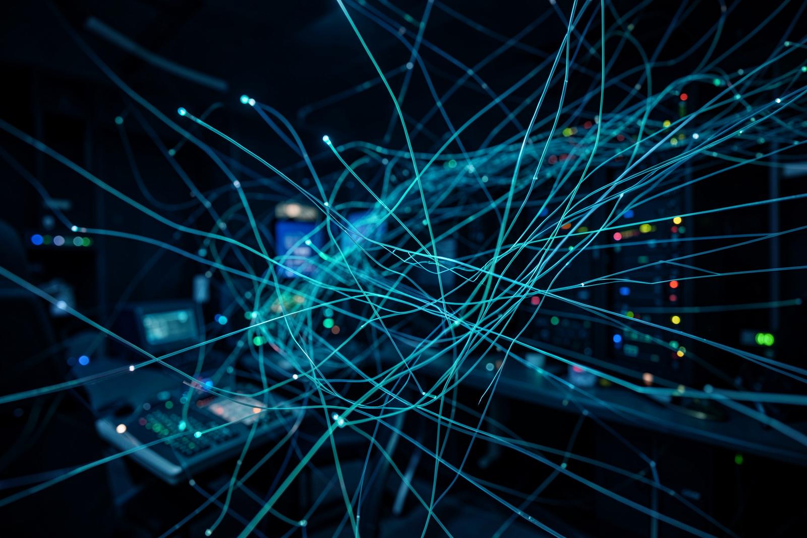 Infraestrutura digital sustentando serviços em nuvem