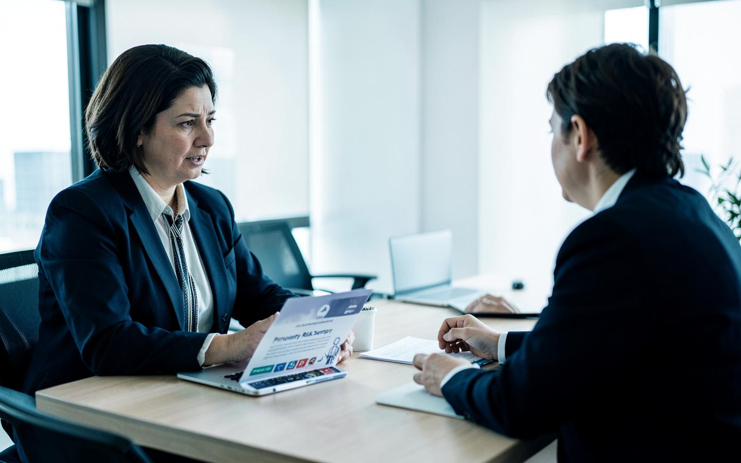 Reunião executiva analisando indicadores de tecnologia